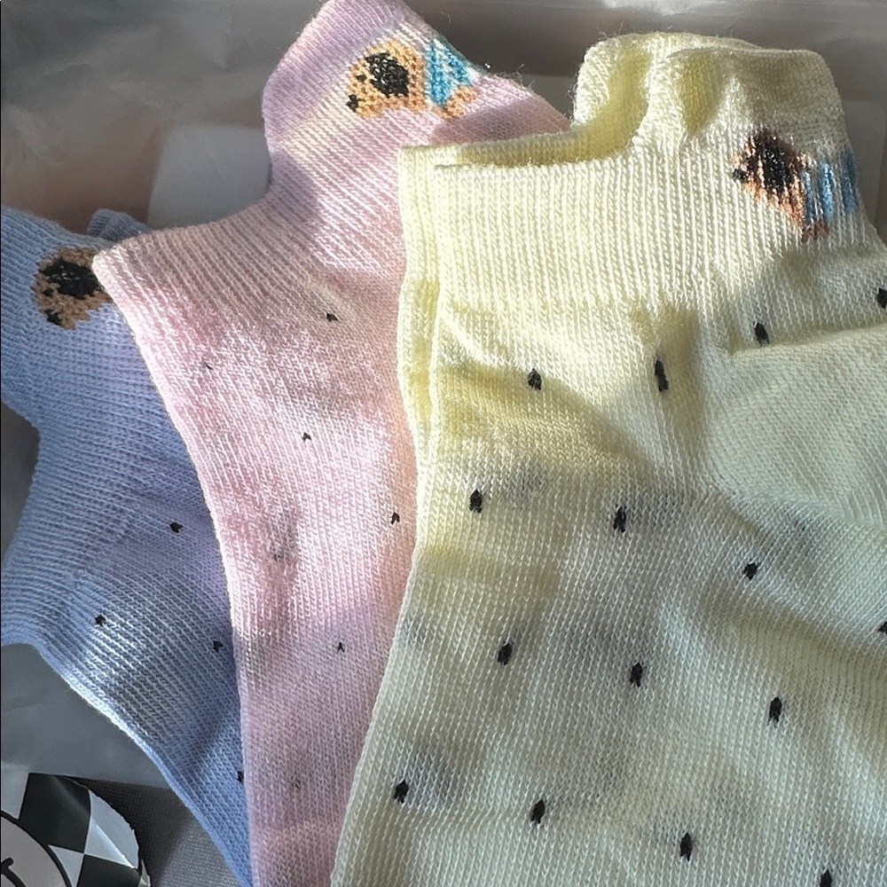 NEW Cute Dachshund Dog Embroidered Socks Set